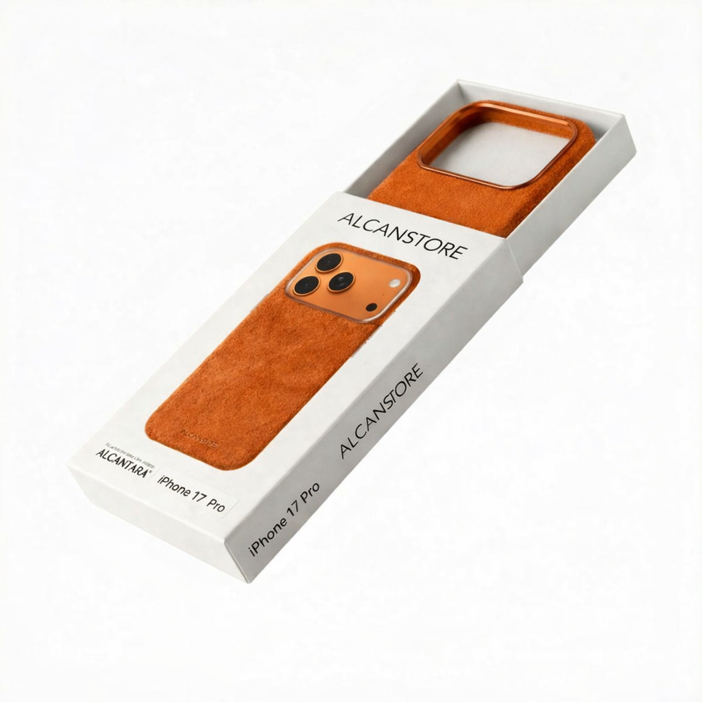 iPhone Alcantara Case - Orange