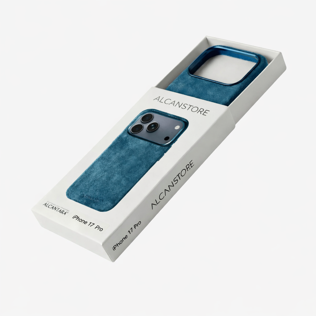 iPhone Alcantara Case - Ocean blue