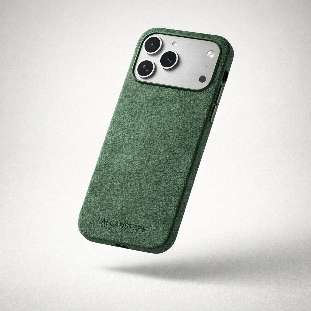 iPhone Alcantara Case - Midnight green