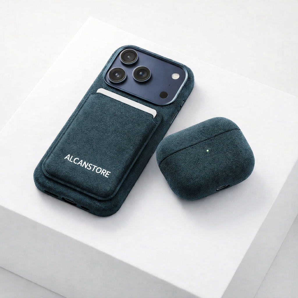 iPhone Alcantara Case - Navy Blue