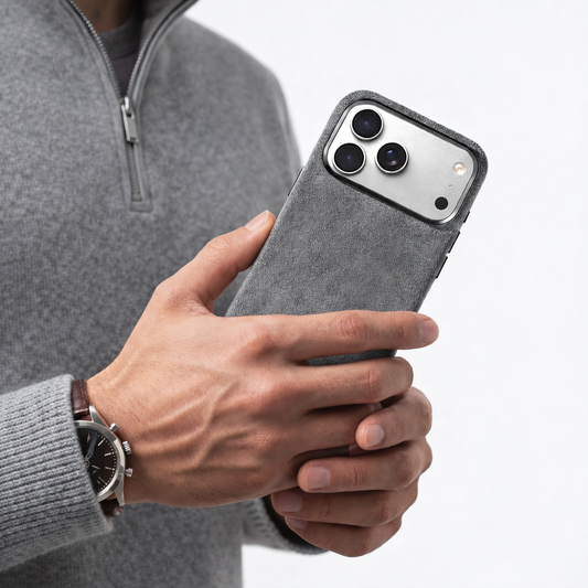 iPhone Alcantara Case - Nardo Grey
