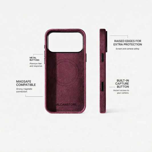 iPhone Alcantara Case - Red Wine