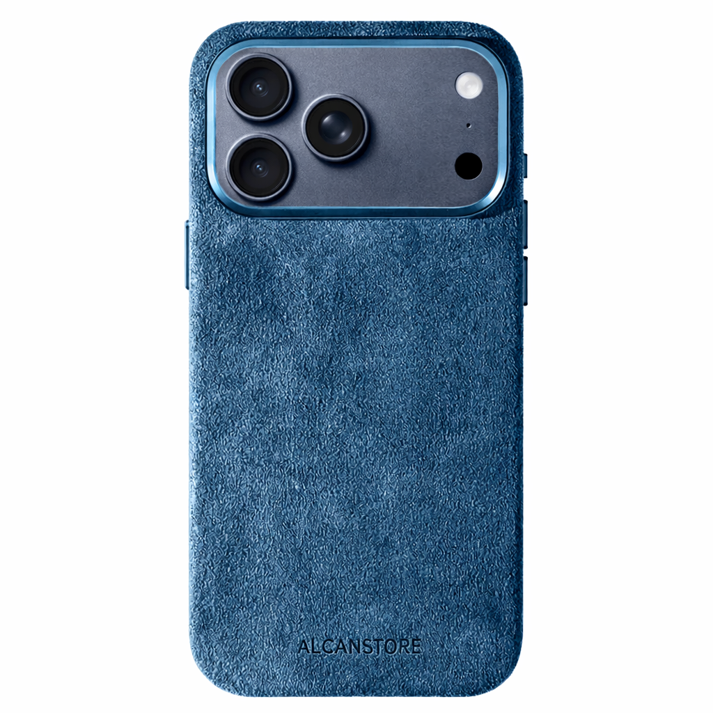 iPhone Alcantara Case - Ocean blue